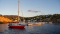 Panoramic of a beach in the Ibiza island Royalty Free Stock Photo