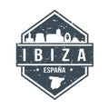 Ibiza Spain Travel Stamp Icon Skyline City Design Tourism Badge Rubber. Seal Passport Vector.