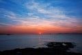 Ibiza sunset view from formentera Island Royalty Free Stock Photo