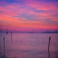 Ibiza sunset view from formentera Island Royalty Free Stock Photo