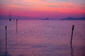 Ibiza sunset view from formentera Island Royalty Free Stock Photo