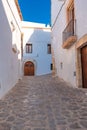 Ibiza, typical street of Eivissa Royalty Free Stock Photo