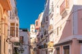 Ibiza, typical pedestrian street of Eivissa city Royalty Free Stock Photo