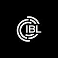 IBL letter logo design on black background. IBL creative initials letter logo concept. IBL letter design