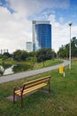 IBM building at Kuchajda lake Royalty Free Stock Photo