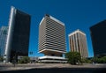 IBM building surrounded by high density buildings Royalty Free Stock Photo