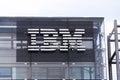 IBM company logo on headquarters building Royalty Free Stock Photo