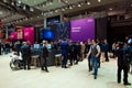 IBM company stand interior on exhibition Cebit 2017 in Hannover Messe, Germany