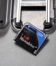 IBM 1GB microdrive compact flash format hard drive with adaptor.. Royalty Free Stock Photo