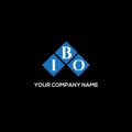 IBO letter logo design on BLACK background. IBO creative initials letter logo concept. IBO letter design Royalty Free Stock Photo