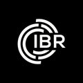 IBR letter logo design on black background. IBR creative initials letter logo concept. IBR letter design Royalty Free Stock Photo