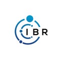 IBR letter technology logo design on white background. IBR creative initials letter IT logo concept. IBR letter design Royalty Free Stock Photo