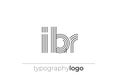 IBR modern geometric typography logo Royalty Free Stock Photo