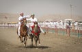 Traditional omani horse race Royalty Free Stock Photo