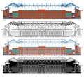 Ibrox Stadium in front view Royalty Free Stock Photo