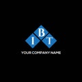 IBT letter logo design on BLACK background. IBT creative initials letter logo concept. IBT letter design Royalty Free Stock Photo