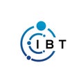 IBT letter technology logo design on white background. IBT creative initials letter IT logo concept. IBT letter design Royalty Free Stock Photo