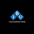 IBU letter logo design on BLACK background. IBU creative initials letter logo concept. IBU letter design Royalty Free Stock Photo