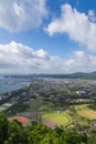 Ibusuki town skyline in Kyushu, Japan Royalty Free Stock Photo