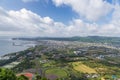 Ibusuki town skyline in Kyushu, Japan Royalty Free Stock Photo