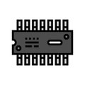 ic chip electronic component color icon vector illustration Royalty Free Stock Photo