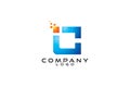 ic, ci tech, ict, it logo design vector Royalty Free Stock Photo