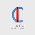 IC logo letters with blue and red gradation