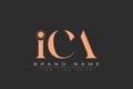 ICA abstract letter logo design Royalty Free Stock Photo