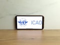 ICAO logo displayed on mobile phone
