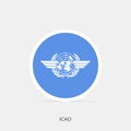 ICAO round flag icon with shadow