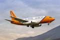 Icaro Boeing 737-200 airplane Quito airport in Ecuador Royalty Free Stock Photo