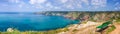 Icart point panorama, Guernsey Royalty Free Stock Photo