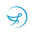 Icarus Wing Logo Royalty Free Stock Photo