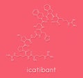 Icatibant hereditary angioedema drug molecule orphan drug. Skeletal formula.