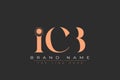ICB abstract letter logo design Royalty Free Stock Photo