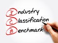 ICB - Industry Classification Benchmark acronym Royalty Free Stock Photo