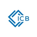 ICB letter logo design on white background. ICB creative circle letter logo concept. IC Royalty Free Stock Photo