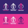 ICC Cricket World Cup logo vector illustration. Royalty Free Stock Photo