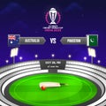 ICC Men\'s Cricket World Cup India 2023 Match Between Australia VS Pakistan, Night View