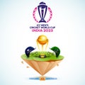 ICC Men\'s Cricket World Cup India 2023 Match Between England VS Australia with Golden Champions Trophy Cup