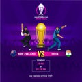 ICC Men\'s Cricket World Cup India 2023 Match Between New Zealand VS India of Cricket Players and Golden Champions Trophy