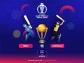 ICC Men\'s Cricket World Cup India 2023 Match Between India VS Australia with Batter Players Characters and Golden Champio