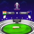 ICC Men\'s Cricket World Cup India 2023 Match Between India VS Australia, Night View