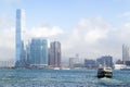 ICC Tower and ferry in Hong Kong