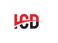 ICD Letter Initial Logo Design Vector Illustration