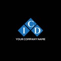 ICD letter logo design on BLACK background. ICD creative initials letter logo concept. ICD letter design.ICD letter logo design on