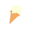 Vanilla Ice Cream Cone Illustration Royalty Free Stock Photo