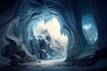 ice abstraction caves deep inside.generative ai