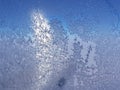 Ice accumulating on a passenger window