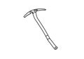 Ice axe drawing Royalty Free Stock Photo